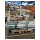 Skid Lot Assorted Windows, PVC Cement, Drawer Base