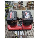 2 Milwaukee M18 12 ah batteries and charger