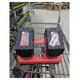 2 Milwaukee M18 12 ah batteries and charger