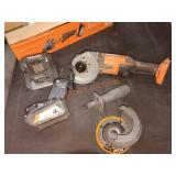 Ridgid 18v 4-1/2" Paddle Switch Angle Grinder Kit
