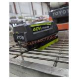 Ryobi 40v 4 ah battery and charger