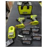 Ryobi 18V 2-Tool Combo Kit (4 Batteries Included)