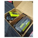 Ryobi 40v 6 ah battery and charger