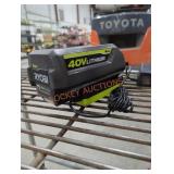 Ryobi 40v 4 ah battery and charger