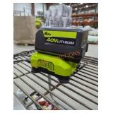 Ryobi 40v 6 ah battery and charger