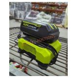 Ryobi 40v 4 ah battery and charger