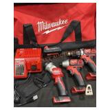 Milwaukee driver tool kit with flashlight