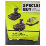 Ryobi 4ah & 2ah 18v lithium starter kit