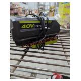 Ryobi 40v 4 ah battery and charger