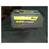 Ryobi 40v 6Ah, Sold as is where is, no guarantees