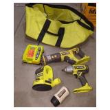 Ryobi 18v 3 Tool Combo Kit, Missing Batteries