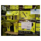 Ryobi Shelf Lot 8 Tools, Various Blowers,  Trimmer