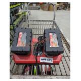 2 Milwaukee M18 8 ah batteries and charger