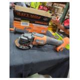 Ridgid 18v 4-1/2" paddle switch angle grinder