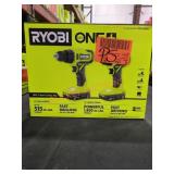 Ryobi 18v 2-TOOL Combo Kit Hammer Drill Driver