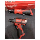 Milwaukee 1/4" HEX Screwdriver & 3/8" Ratchet
