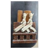 Vintage Shoe Brush & Holder