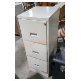 Three-Door metal filing cabinet