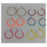 6 Pairs of Hoop Earrings