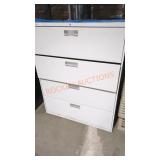 Large four-drawer industrial style filing cabinet