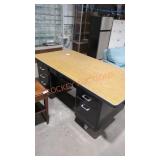 Large industrial metal desk