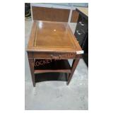 Pair of vintage end tables on casters