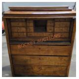 Antique BIEDERMEIER style bamboo veneer Secretary