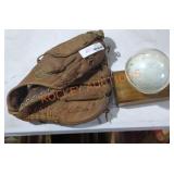 Signed Soft Ball & Baseball Glove