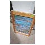Slag glass decorative panel