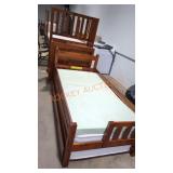 Twin size bunk bed system with built-in drawers
