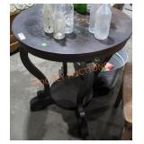 Antique round lamp table