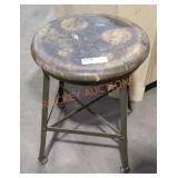 Vintage industrial style short stool