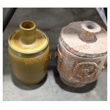 Handmade pottery urns
