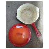 Well Worn Vintage Enamel Ware Frying Pan