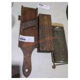 Vintage veg.slicer,cheese grater, and sharpening