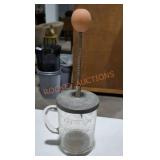 Vintage glass food chopper