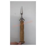 Vintage Stainless Wooden Handled Meat Fork