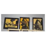Geometric graphic wall art panels