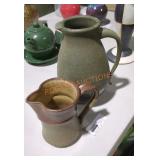 Handmade pottery pitchers
