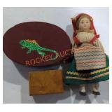Vintage Trinket Boxes & Doll