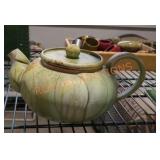 Hand made pottery teapot