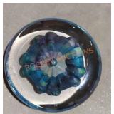 Signed Glass Paper Weight