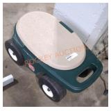 Wheeled garden stool