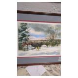 Framed and signed Edith Berry print