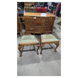 Vintage claw and ball design. Dining chair pair