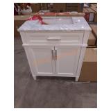 HDC Caville 30 in. Single Sink White Bath Vanity