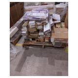 Skid Lot Various Size Blinds, HDX Filters, Floor