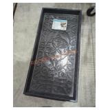 1 black 17" x 35" rubber boot tray