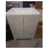 Glacier Bay 24" Pearl Gray Vanity w/ White Top