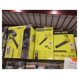 Shelf Lot Ryobi 4- 40v Blowers,Tool Only, NO